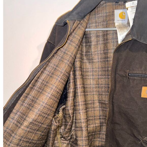 Vintage Carhartt-J97 DKB-Sandstone Detroit Blanket Lined-XL Dark Brown NWT-Coat - Picture 5 of 9